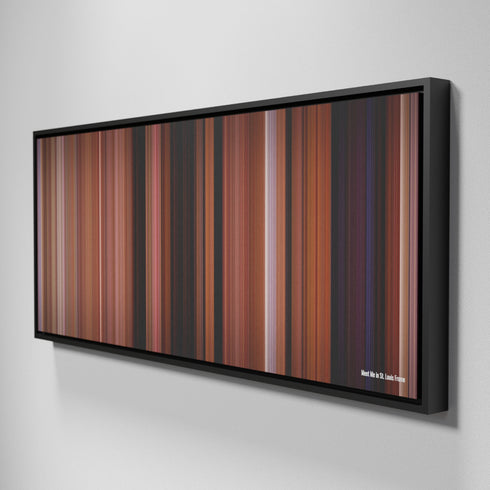 Side view of Framed Buff's of Meet Me in St. Louis Frome on the wall