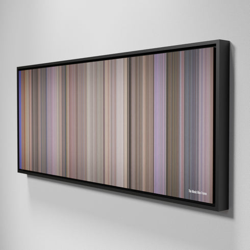 Side view of Framed Buff's of The Music Man Frome on the wall