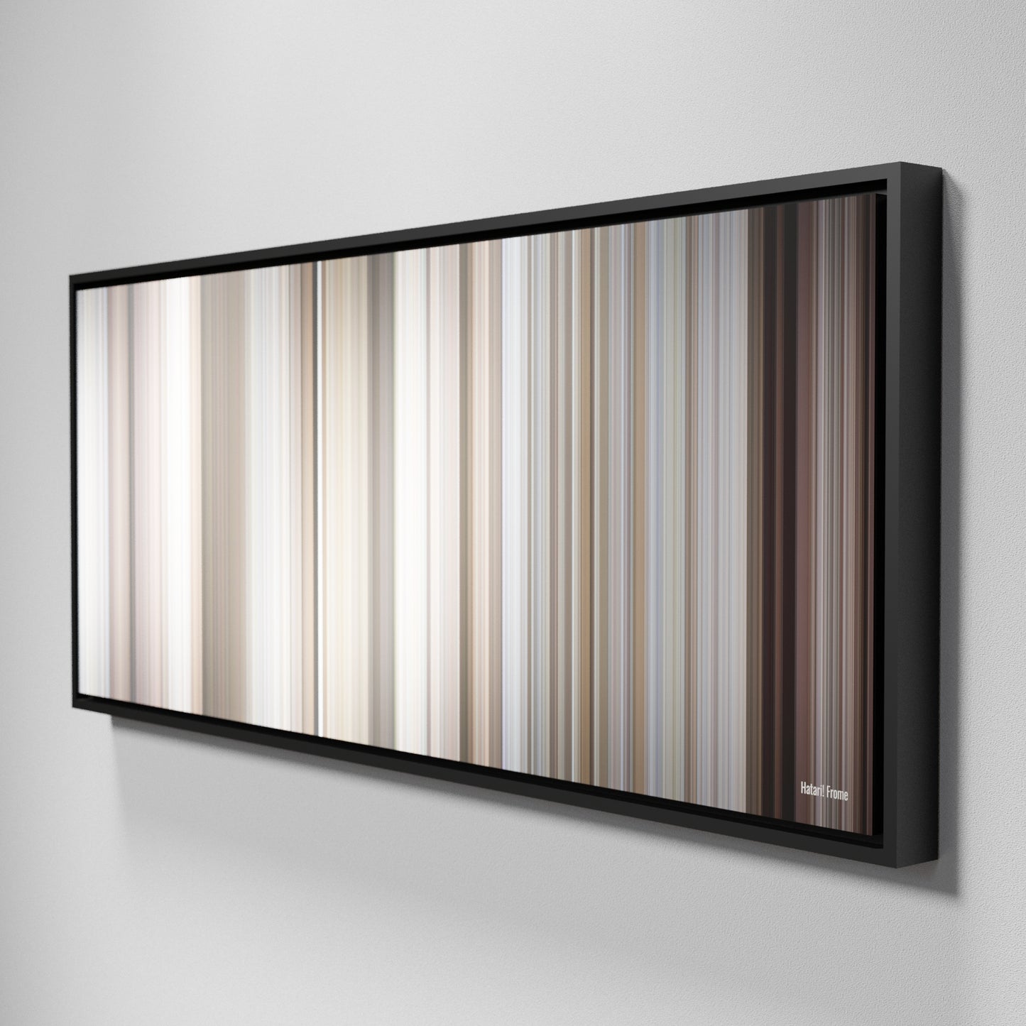 Side view of Framed Buff's of Hatari! Frome on the wall