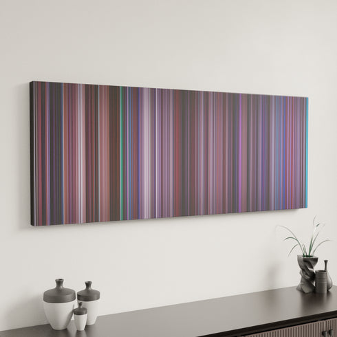 Hackers canvas art in modern interior - movie color palette