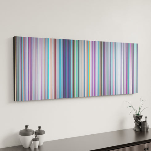Promare canvas art in modern interior - movie color palette