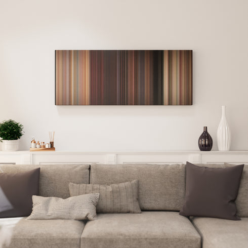 Living room interior with Sixteen Candles Frome on the wall