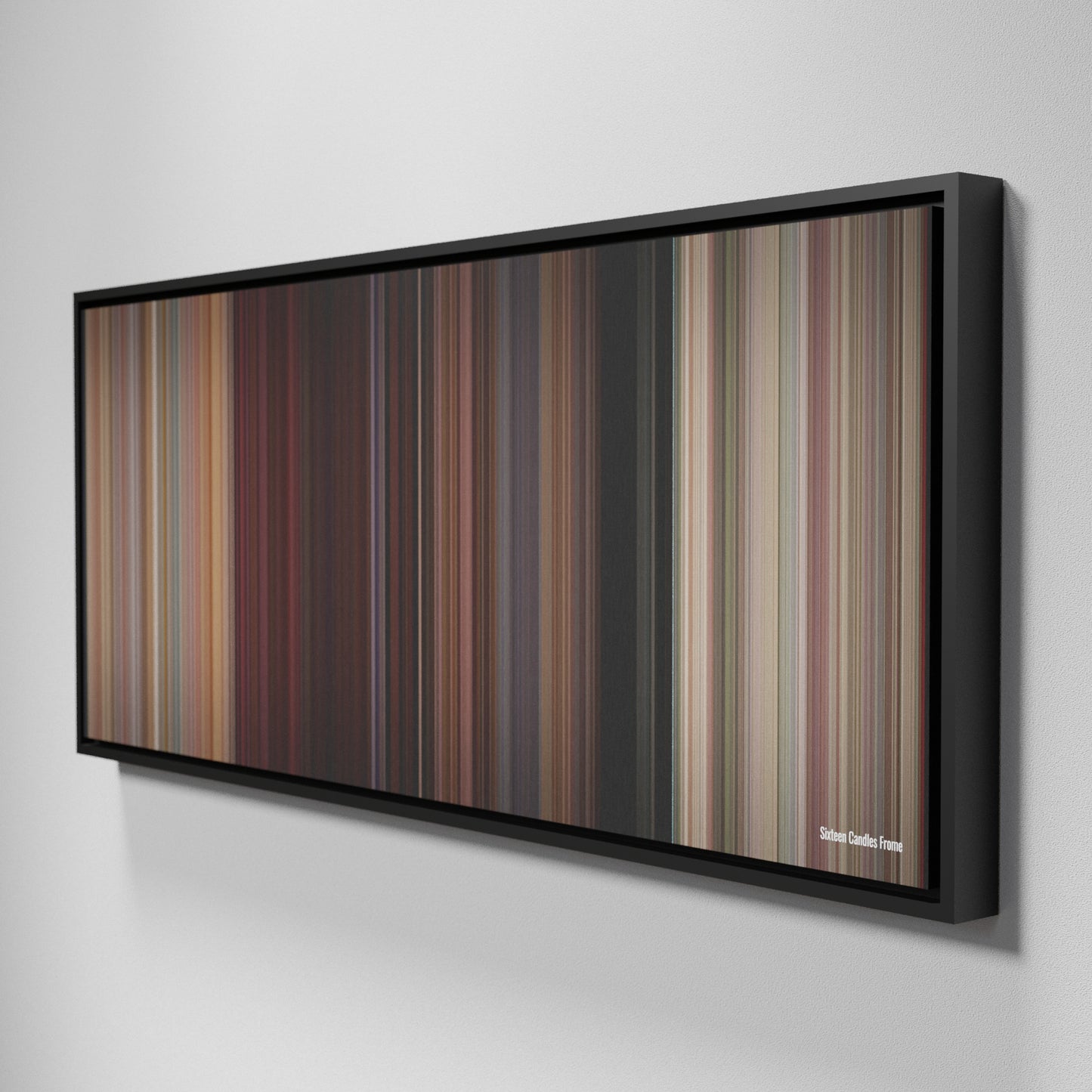 Side view of Framed Buff's of Sixteen Candles Frome on the wall