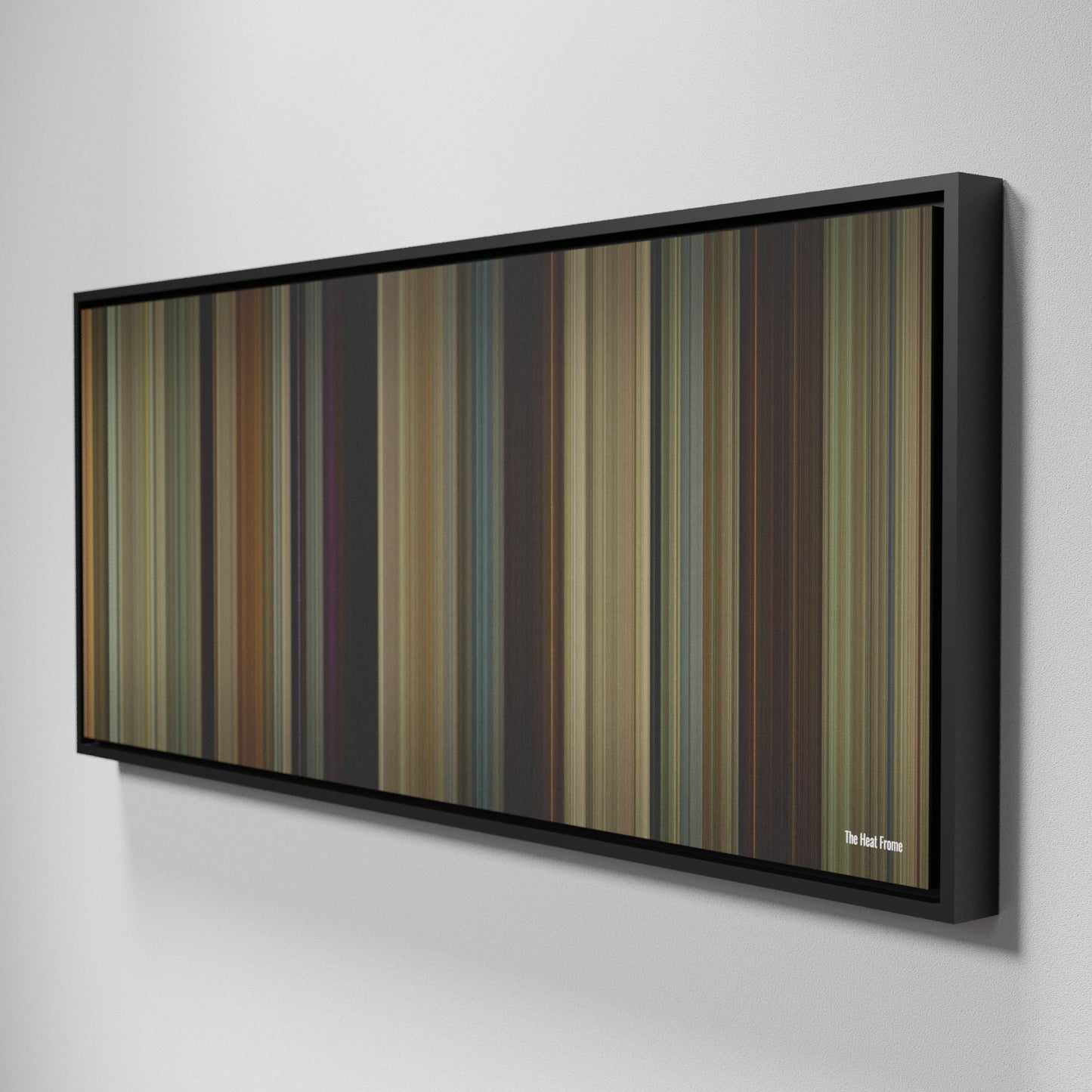 Side view of Framed Buff's of The Heat Frome on the wall