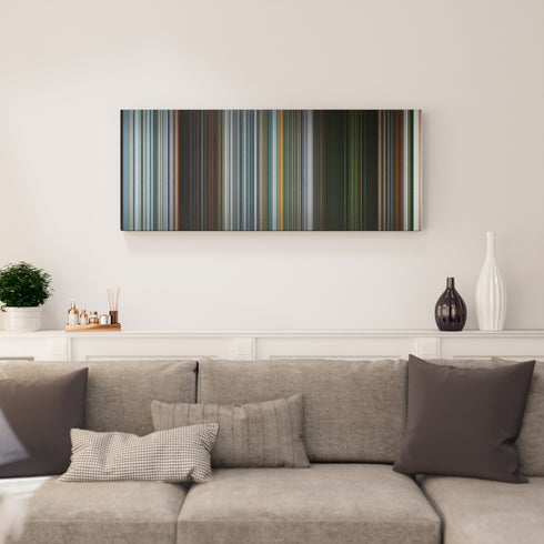 Gravity canvas print in living room - film wall decor