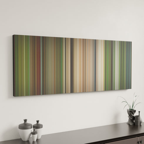 Apocalypto canvas art in modern interior - movie color palette