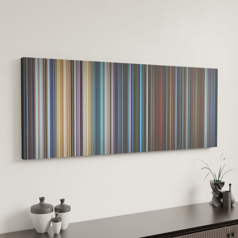 Valerian and the City of a Thousand Planets canvas art in modern interior - movie color palette