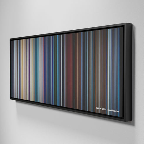 Side view of Framed Buff's of Valerian and the City of a Thousand Planets Frome on the wall