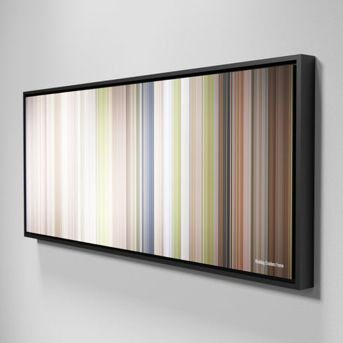 Side view of Framed Buff's of Wedding Crashers Frome on the wall