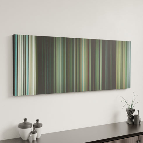 Swiss Army Man canvas art in modern interior - movie color palette