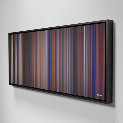 Side view of Framed Buff's of Casper Frome on the wall