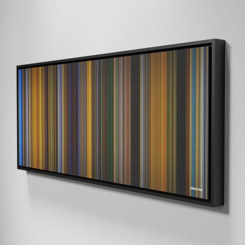 Side view of Framed Buff's of Gattaca Frome on the wall