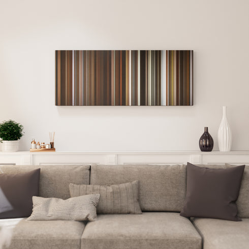 Living room interior with Brooklyn Frome on the wall