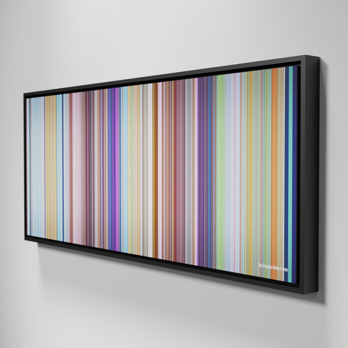 Side view of Framed Buff's of The Peanuts Movie Frome on the wall