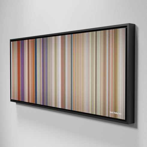 Side view of Framed Buff's of Muriel's Wedding Frome on the wall