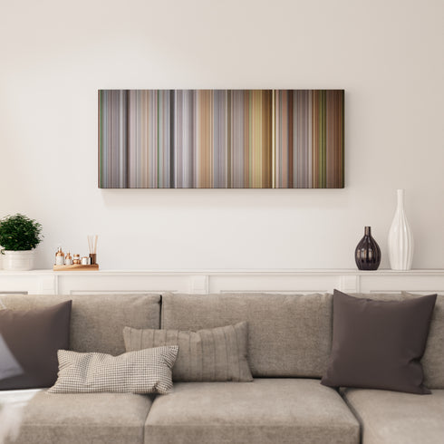 Living room interior with I Heart Huckabees Frome on the wall