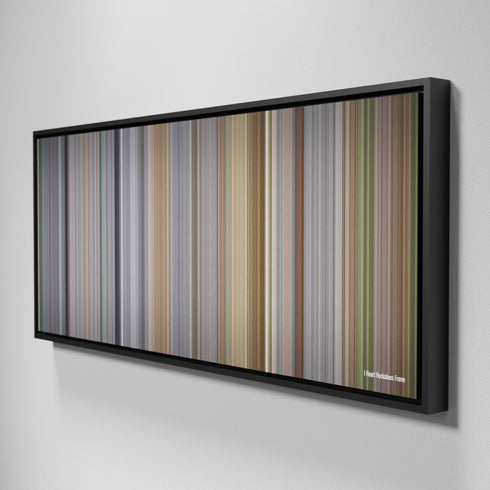 Side view of Framed Buff's of I Heart Huckabees Frome on the wall