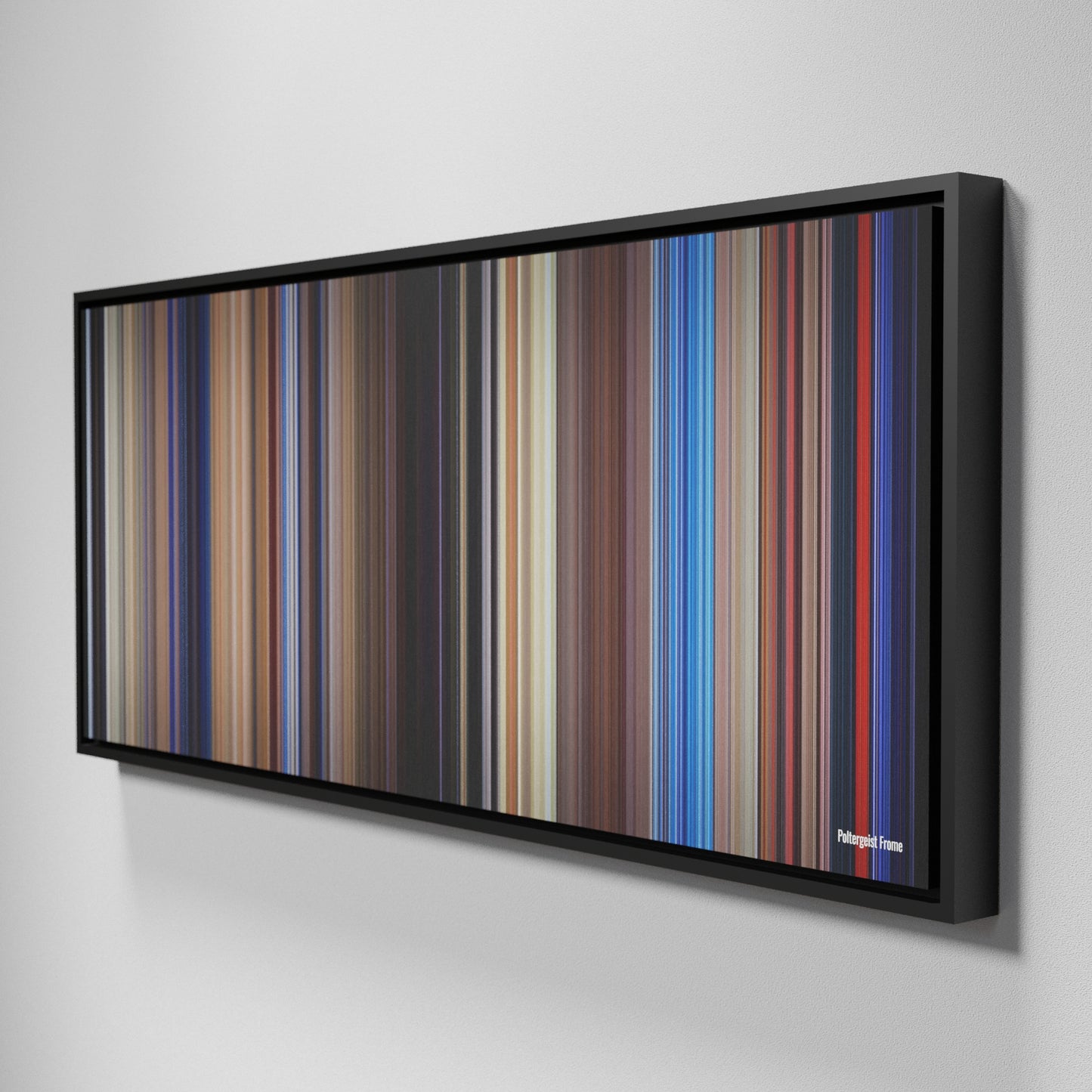 Side view of Framed Buff's of Poltergeist Frome on the wall