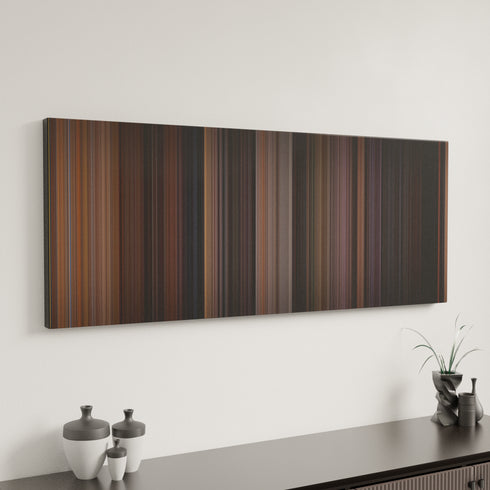 Rear Window canvas art in modern interior - movie color palette