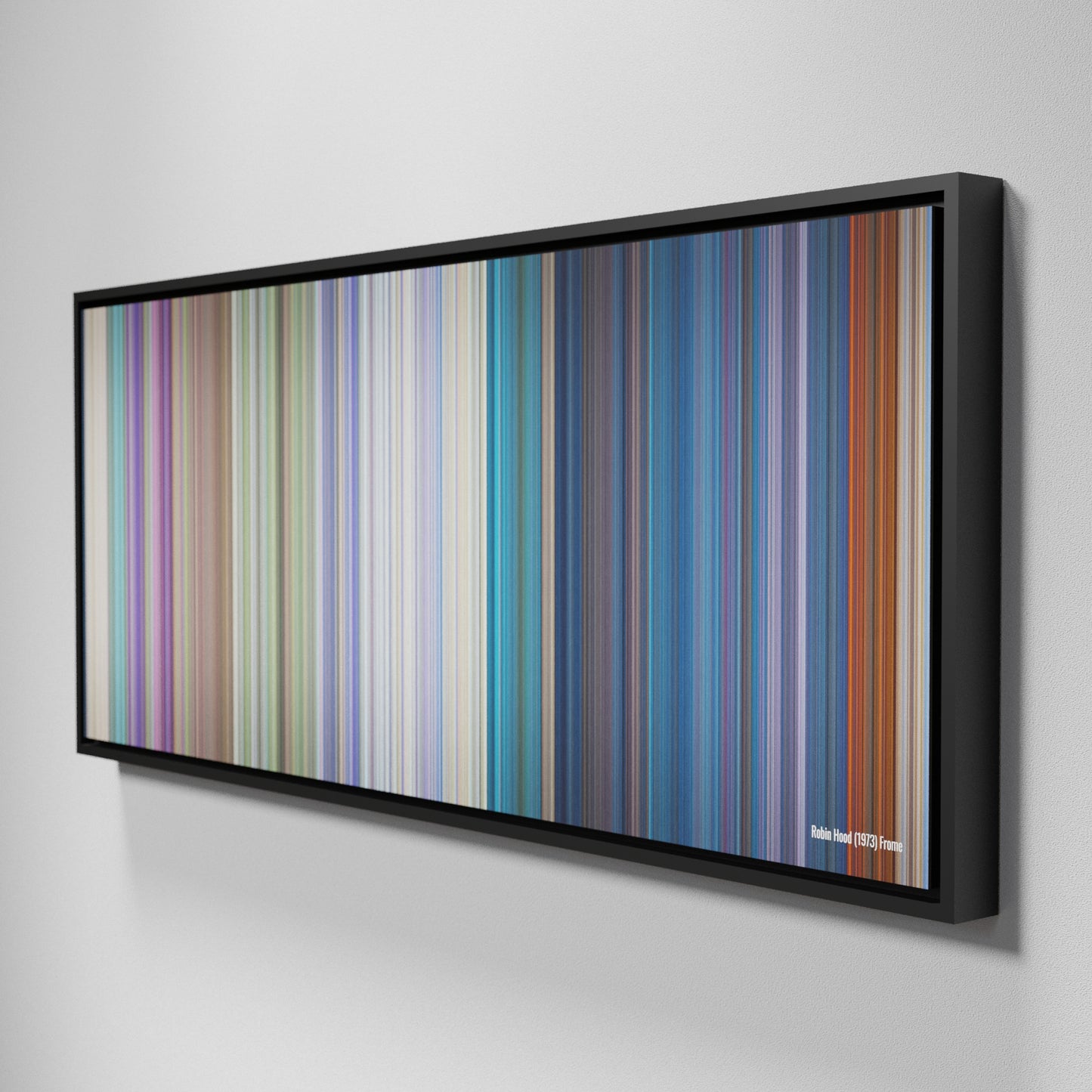 Side view of Framed Buff's of Robin Hood Frome on the wall