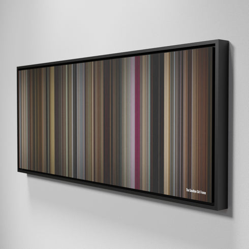 Side view of Framed Buff's of The Goodbye Girl Frome on the wall