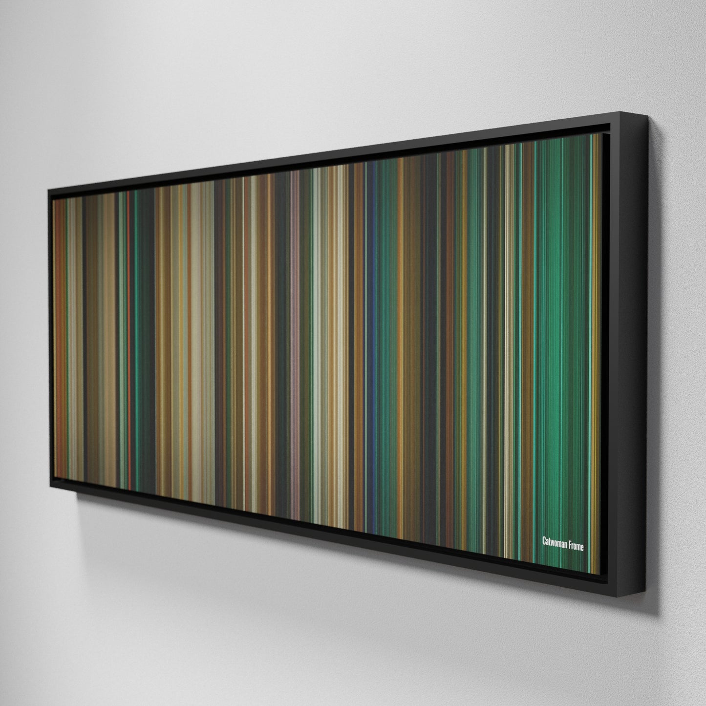 Side view of Framed Buff's of Catwoman Frome on the wall