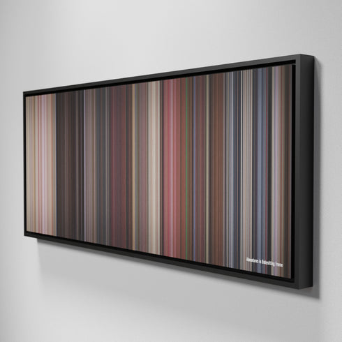 Side view of Framed Buff's of Adventures in Babysitting Frome on the wall