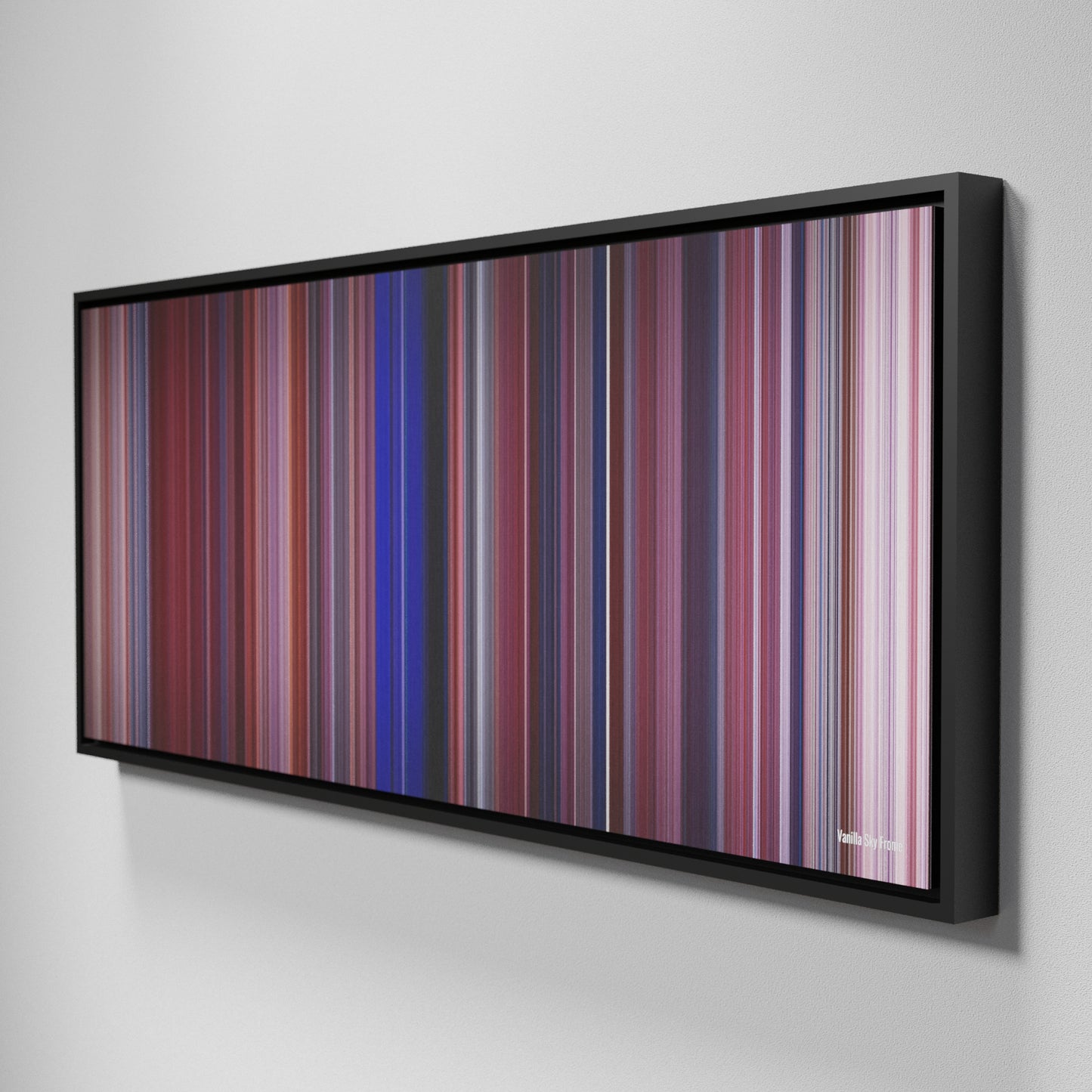 Side view of Framed Buff's of Vanilla Sky Frome on the wall