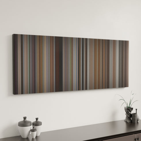 Memento canvas art in modern interior - movie color palette