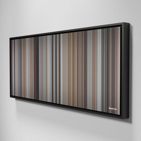 Side view of Framed Buff's of Memento Frome on the wall