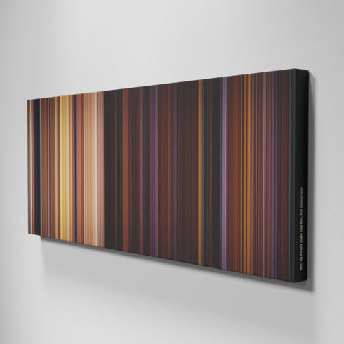 Side view of Buff's of Buffy the Vampire Slayer: Once More, With Feeling Frome on the wall