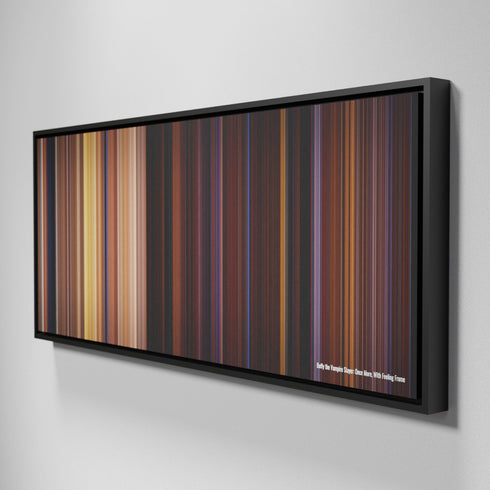 Side view of Framed Buff's of Buffy the Vampire Slayer: Once More, With Feeling Frome on the wall