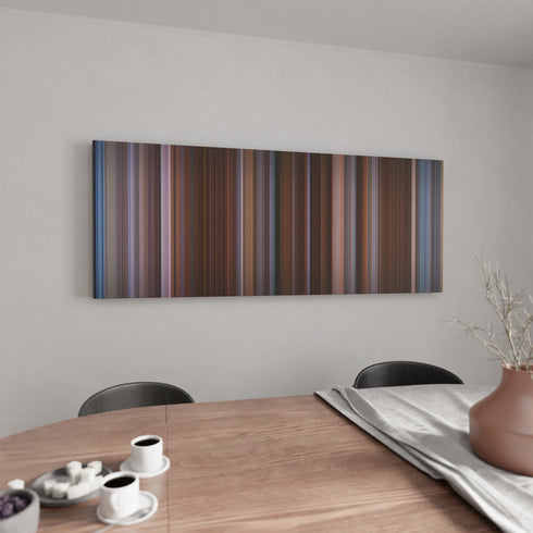 Derailed canvas wall art in kitchen - movie decor