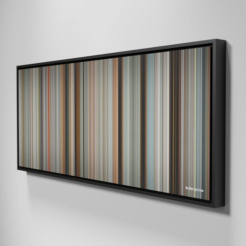 Side view of Framed Buff's of The Other Guys Frome on the wall