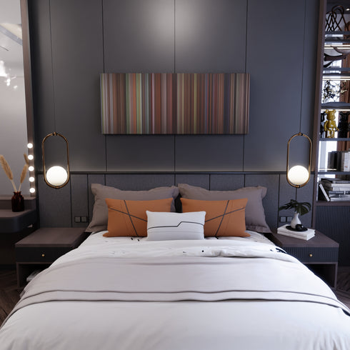 Bedroom interior with Cruel Intentions Frome on the wall