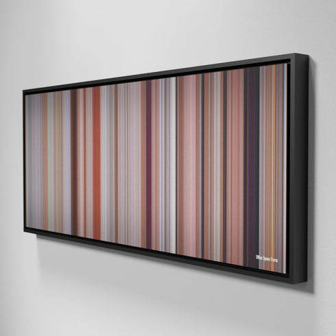 Side view of Framed Buff's of Office Space Frome on the wall