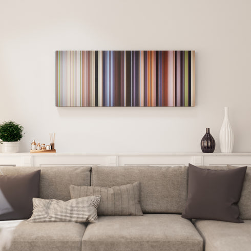 Living room interior with La belle verte Frome on the wall