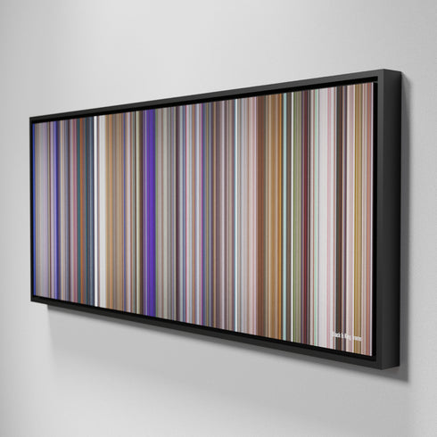 Side view of Framed Buff's of Black Is King Frome on the wall