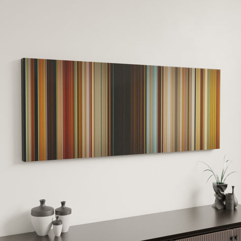 Revenge canvas art in modern interior - movie color palette