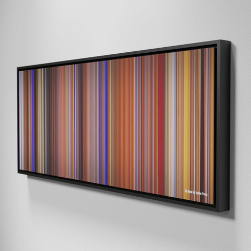 Side view of Framed Buff's of All About My Mother Frome on the wall