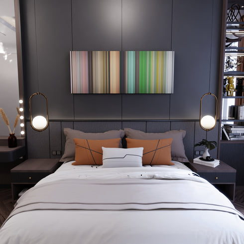 Bedroom interior with House of Flying Daggers Frome on the wall