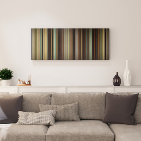 Lady Bird canvas print in living room - film wall decor