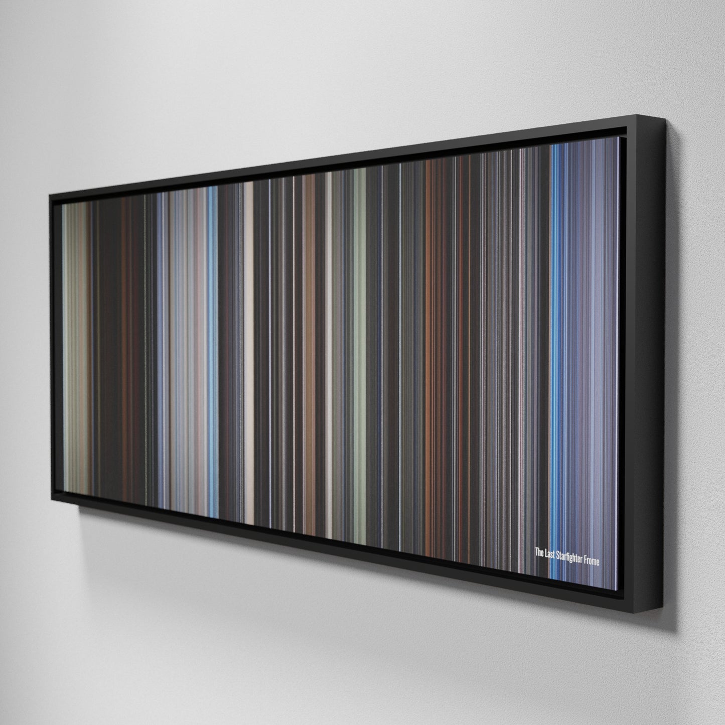 Side view of Framed Buff's of The Last Starfighter Frome on the wall