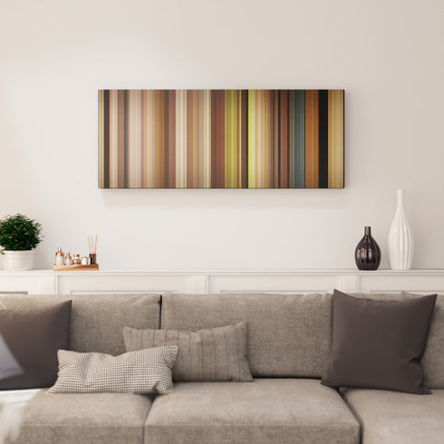 Living room interior with Just Go with It Frome on the wall