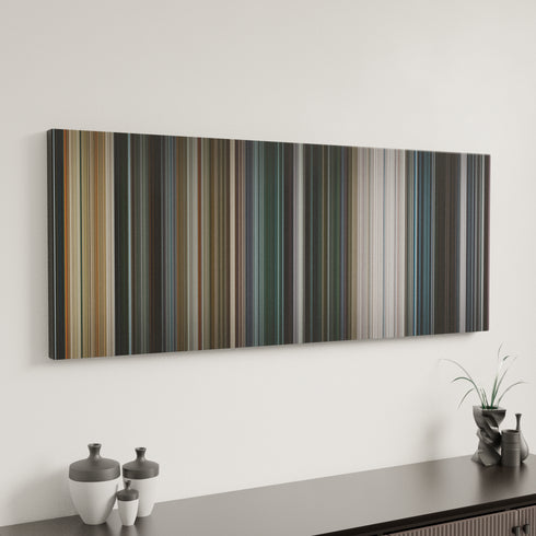 Captain America: Civil War canvas art in modern interior - movie color palette