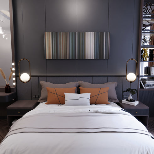 Bedroom interior with Captain America: Civil War Frome on the wall