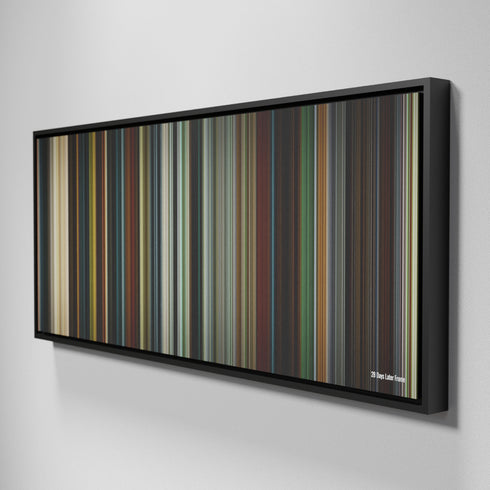 Side view of Framed Buff's of 28 Days Later... Frome on the wall