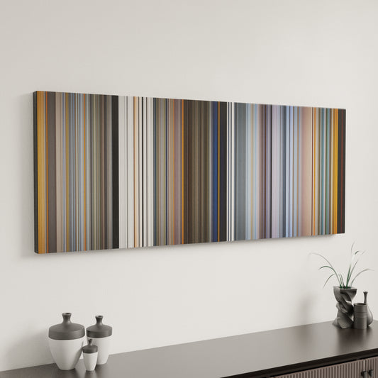 Minimal interior design with Daft Punk's Electroma Frome on the wall