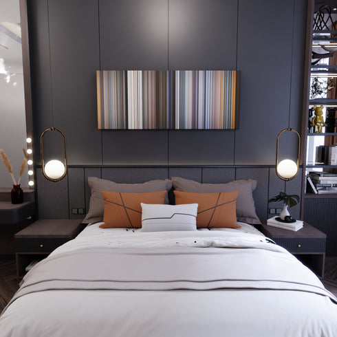Daft Punk's Electroma movie canvas in bedroom - wall art display
