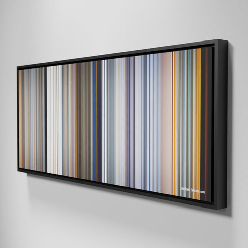 Side view of Framed Buff's of Daft Punk's Electroma Frome on the wall